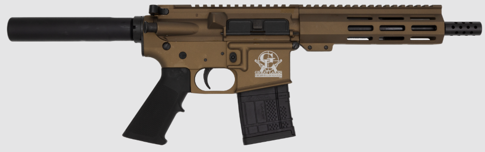 Great Lakes Firearms & Ammo GL-15 AR-15 Pistol .223 Wylde 7.5in Bronze Nitride (30rd)