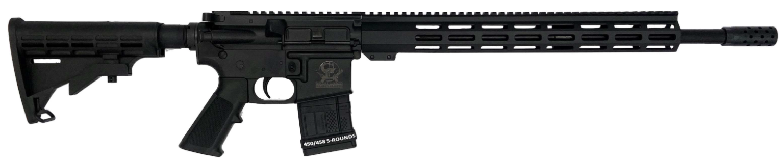 GLFA AR-15 .450 Bushmaster 18" Nitride Barrel (GL15450BLK) 5rd