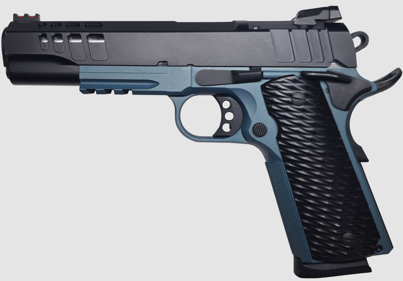 GREAT LAKES FIREARMS GLFA 1911 9mm 5" SS Blue Titanium