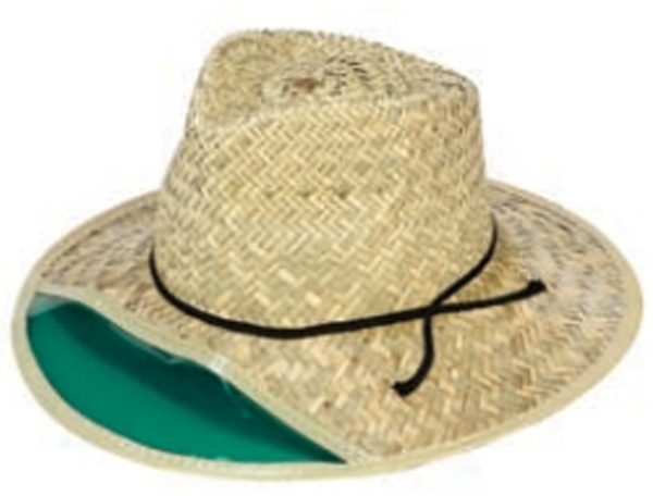 Jafari Straw Hat w/ Green Visor