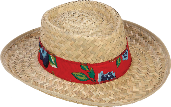 JAFARI GAMBLER STRAW HAT 3.5" 24/CT