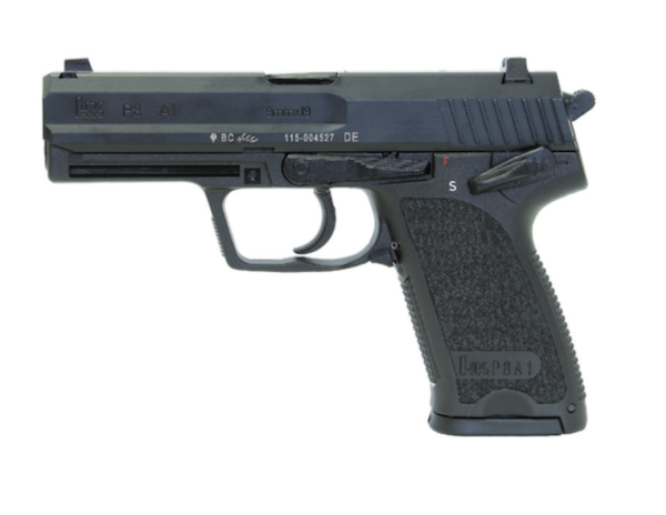 HK P8A1 9MM 4.25" 2/15RD BLK                               