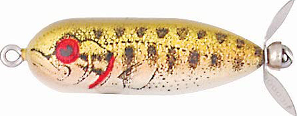 Heddon Tiny Torpedo 1/4 oz Topwater Prop Bait - G-Finish Gold Bass