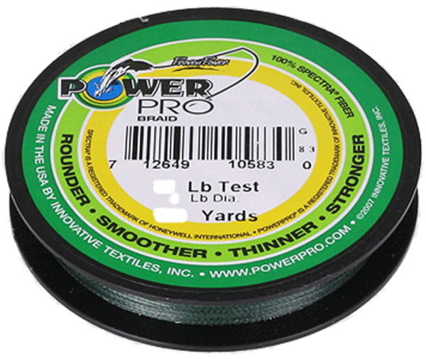 Power Pro 21100653000E 65lb 3000yd Green Braided Fishing Line - Power Custom