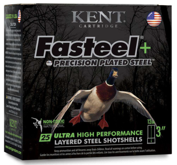 Kent Fasteel+ Precision Plated Steel 12 Gauge 3" Waterfowl Shotshells ( #2 & #4 )