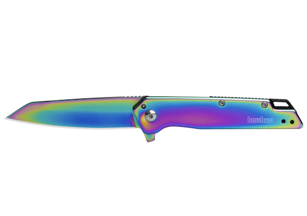Kershaw 1365RBW Misdirect 3" Reverse Tanto Plain Rainbow Knife - Kershaw - REVERSE TANTO for sale at TheGunDock