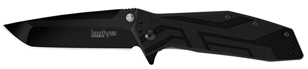 Kershaw Brawler Folding Knife/Assisted 8Cr13MOV/Black Oxide Coating Plain T - Kershaw - TANTO for sale at TheGunDock
