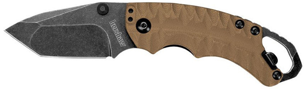 Kershaw 8750TTANBW Shuffle II Knife 2.6" Blackwashed Tanto Blade Tan Handle - Kershaw