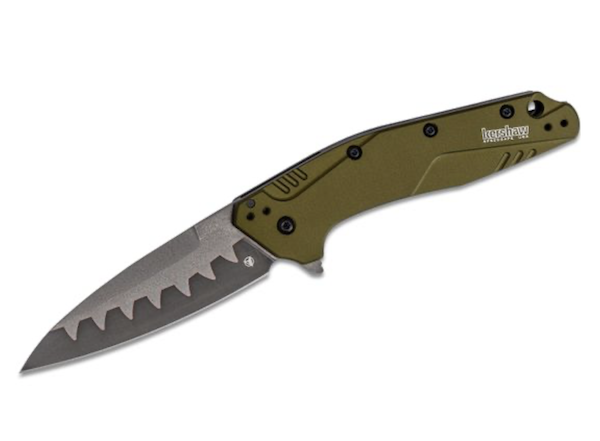 Kershaw 1812OLCB Dividend 3" Composite Blade Olive Aluminum Scales