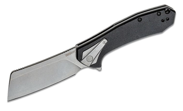 Kershaw 3455 Bracket Folding Knife, 3.4" Silver Blade, Black Handle - Kershaw