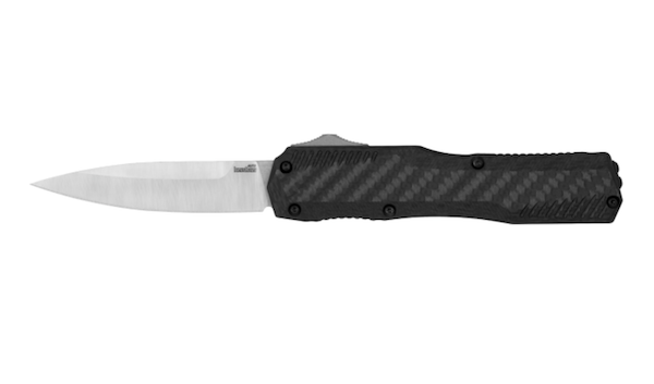 Kershaw Livewire 9000CF Carbon Fiber 3.35" Auto Stonewash Knife - Kershaw - DAGGER