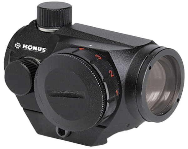 KONUS 7200 Sight Pro Atomic 2.0 Red/Green Dot, 4 MOA, 3.8 oz, Dual Mount