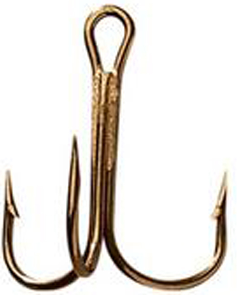 Mustad Treble Ringeye 25BX Bronze Fishing Hooks 3551BR-12 - Mustad