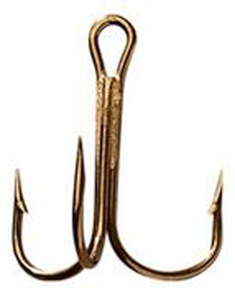 Mustad Treble Ring-Eye Re-SP Hooks (25/Box) - Bronze
