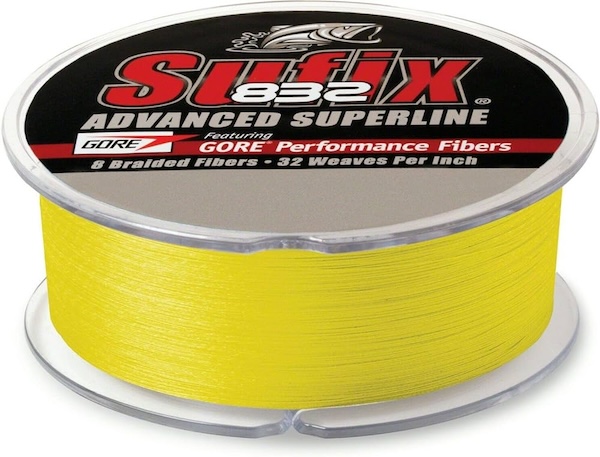 Rapala Sufix 832 660-010Y 10lb Hi-Vis Yellow Braid 150yds - Sufix
