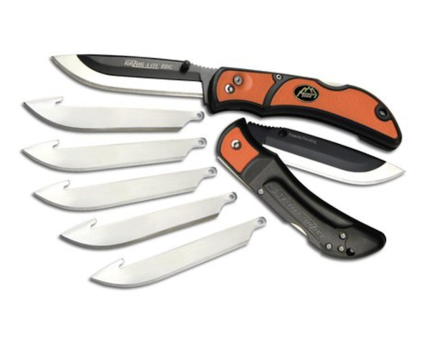 Outdoor EDGE RLB-30 Razor Lite EDC 3.5" Orange Knife, 6 Blades