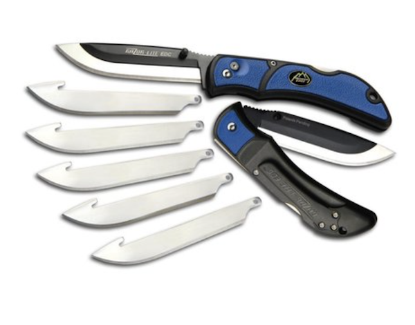 Outdoor EDGE RLU-40 Razor Lite EDC 3.5" Blue Knife with 6 Blades