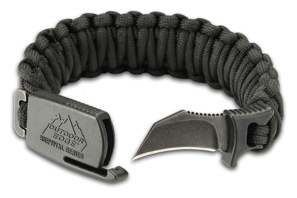 Outdoor Edge Para-Claw Paracord Knife Bracelet - Medium Black
