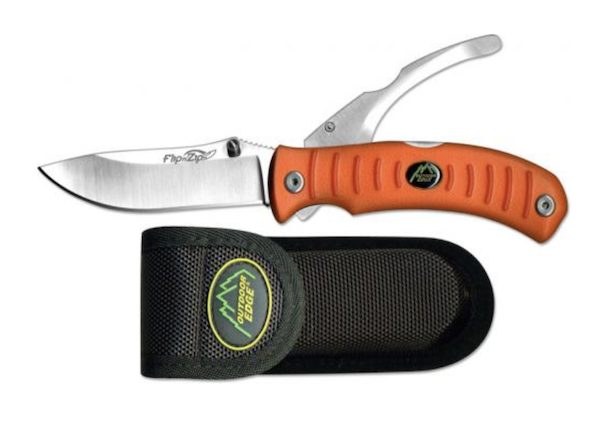 Outdoor Edge FZB-20 Flip N Blaze Skinner/Gutter Knife Orange Handle