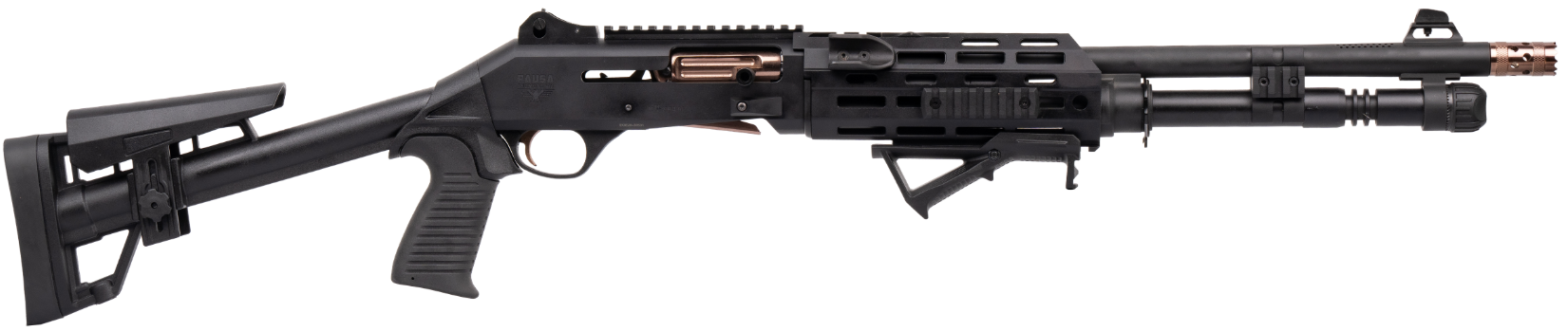 Panzer Arms M4 Pro AI Tactical 12 Gauge Shotgun (18.5" Barrel) - Black/Bronze