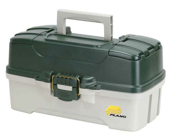 Plano 620306 3-Tray Tackle Box Dual Top Access Dark Green/White