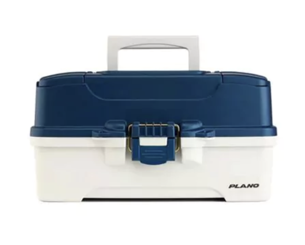 Plano Three-Tray Tackle Box (Blue/White)