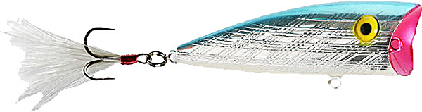 Rebel Pop'r Mag Fishing Lure 1/2 oz (3-1/2") - Chrome/Silver & Blue