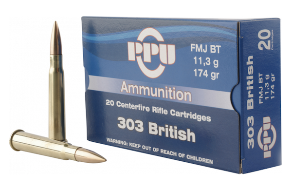 PPU PP303F 303 British 174 Grain FMJ Ammo, 20 Rounds