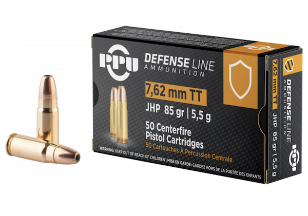 PPU PPD7T 7.62 Tokarev 85GR JHP Ammo 50 Rounds