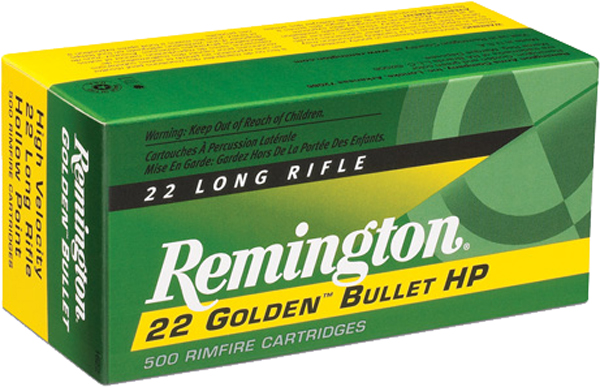Remington Golden Bullet .22 LR 36 Grain Hollow Point Rimfire Ammunition