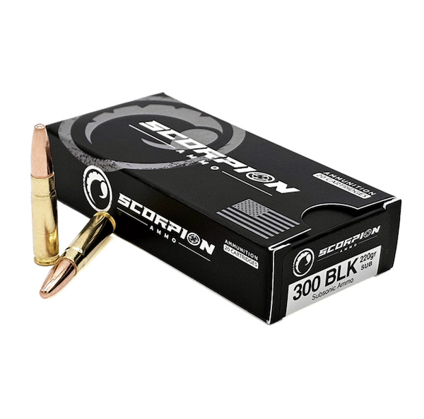 Scorpion Ammo .300 AAC Blackout Subsonic 220 Grain FMJ 20-Round Box