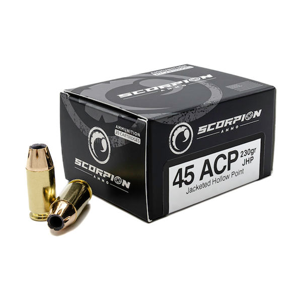 Scorpion Ammo .45 ACP 230gr JHP 20-Round Box