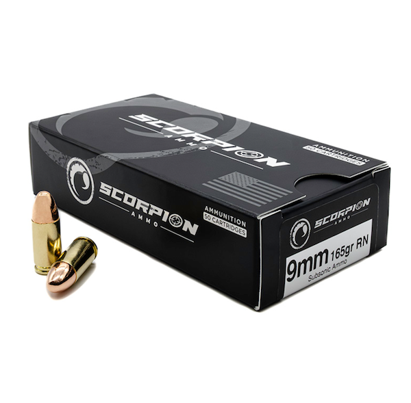 Scorpion AMO Subsonic 9mm 165gr TMC-RN 50rd Box