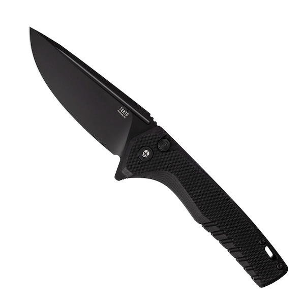 TEKTO F3 Charlie Damascus G10 Handle Black Accents D2 F3RG1MXD2BK1