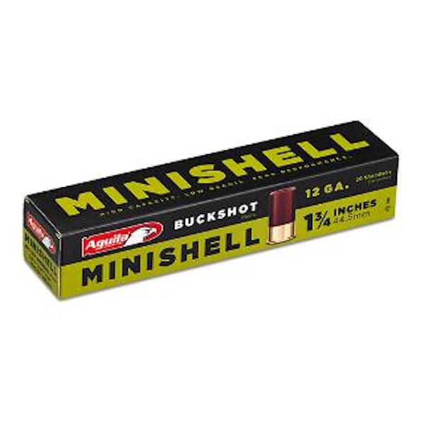 Aguila 1CHB1288 Minishell Buckshot 12 Gauge 1.75" 5/8 oz 4B (7P)/1B (4P) Shot 20 Per Box/ 25 Cs