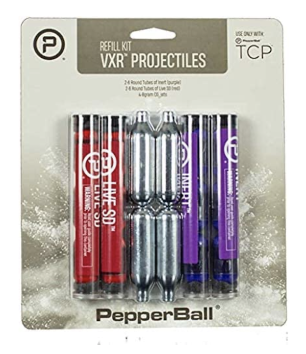 PepperBall 970010216 TCP VXR Projectile Refill Kit Red Purple Includes...