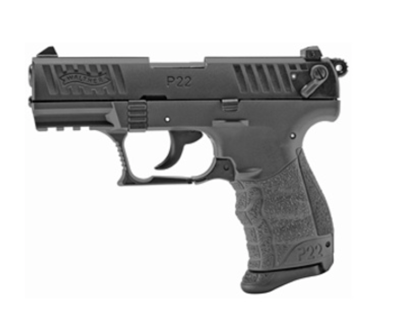 Walther P22Q Handgun .22 LR (3.42" Threaded Barrel) with 10-Round Mags