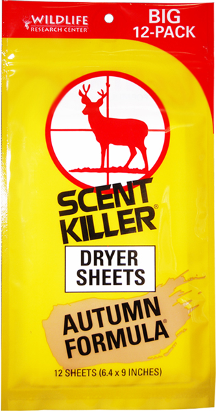 Wildlife Research Scent Killer Dryer Sheets; Autumn Formula