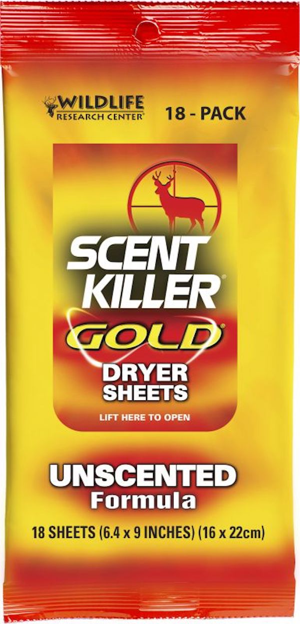 Wildlife Research Scent Killer Dryer Sheets Gold 18 Pack