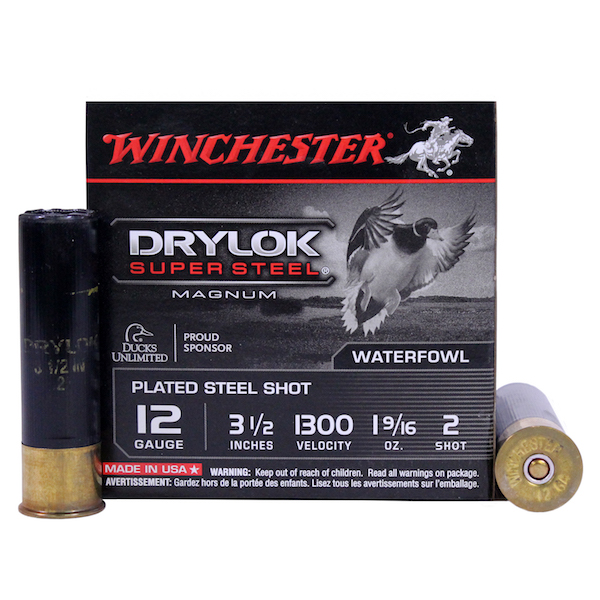 Winchester Drylok Super Steel 12 Gauge 3-1/2" #2 Shot 25 Rounds
