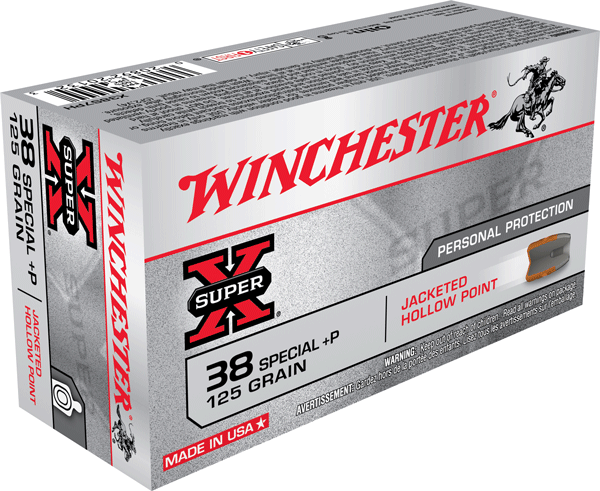Winchester Super-X .38 Special (+P) 125gr JHP Ammunition (50 Rounds)
