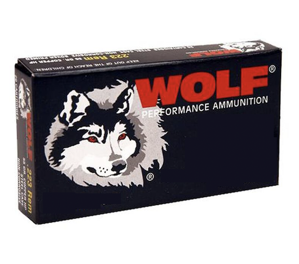 Wolf 919WFMJ 9mm Luger Ammo, 115gr FMJ, 50 Rounds, Steel Case