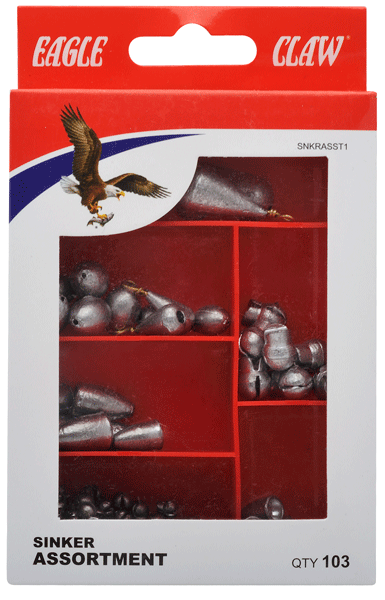 Eagle CLAW SINKER ASSORTMENT 103PC                         