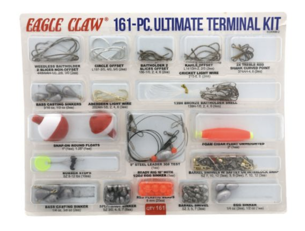 Eagle Claw ECKWM-2 Ultimate Terminal Kit, 161-Piece Set