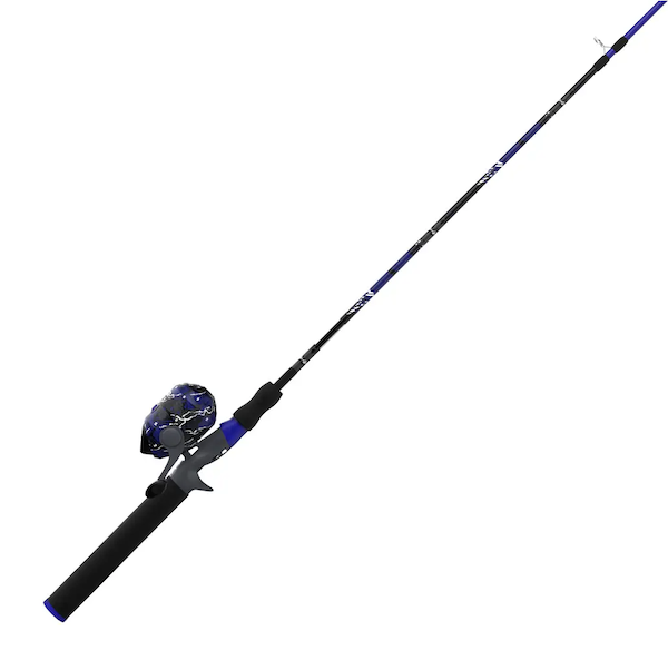 Zebco SPLZFBSC602M Splash ZF Blue 6' 2PC Medium Spin Cast Combo 8# - Zebco